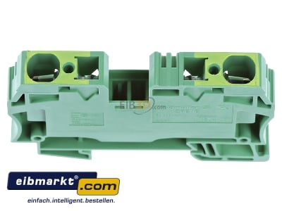 Top rear view Weidmller ZPE 16 Ground terminal block 1-p 12mm 
