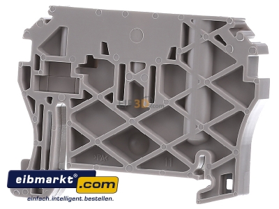 Back view Weidmller ZEW 35 End bracket for terminal block screwless
