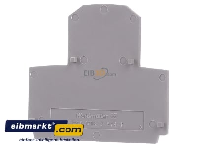 Front view Weidmller WAP WDK2.5/4 N End/partition plate for terminal block
