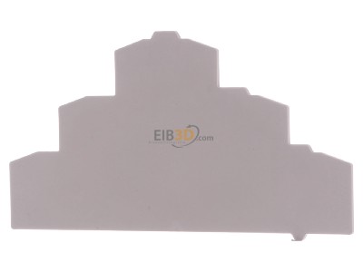 Front view Weidmller ZAP/TW ZDLD2.5-2N End/partition plate for terminal block 

