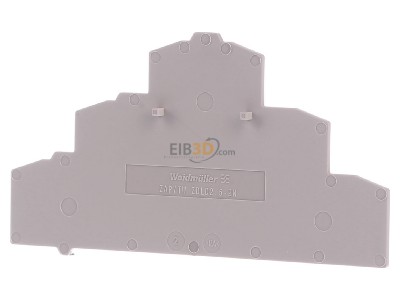 Back view Weidmller ZAP/TW ZDLD2.5-2N End/partition plate for terminal block 
