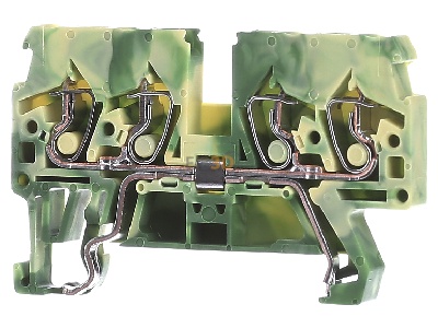 Frontansicht WAGO Kontakttechnik 870-837 Schutzleiterklemme 0,08-2,5/4qmm gn/ge 