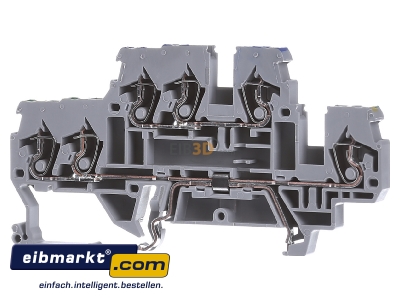 Frontansicht WAGO Kontakttechnik 870-535 Doppelstockklemme 0,08-2,5/4qmm PE/N 