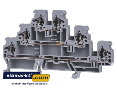 Frontansicht WAGO Kontakttechnik 870-551 Dreistockklemme 0,08-2,5/4qmm L/L/L 