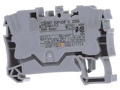 Back view WAGO 2006-1201 Feed-through terminal block 7,5mm 41A 

