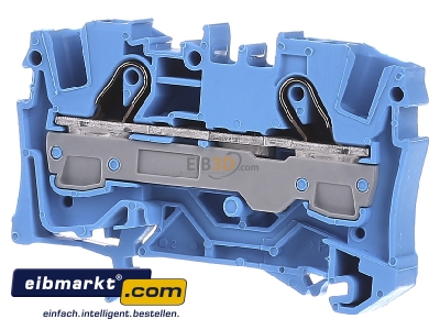 Frontansicht WAGO Kontakttechnik 2006-1204 Durchgangsklemme 0,5-6/10qmm blau, 2L 