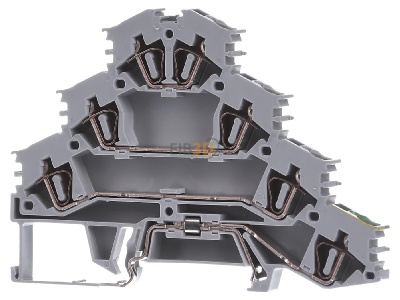 Frontansicht WAGO 281-530 Vierstock-Reihenklemme L1-L2-L3-PE,fr TS35 