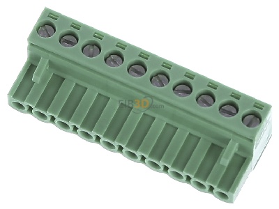 Top rear view Phoenix Contact MSTB 2,5/10-ST Cable connector for printed circuit 
