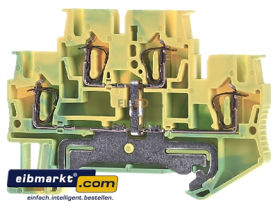Front view Phoenix Contact STTB 2,5-PE Ground terminal block 2-p 5,2mm 
