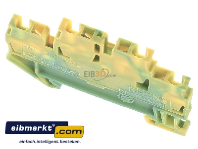 Top rear view Phoenix Contact STTB 2,5-PE Ground terminal block 2-p 5,2mm 
