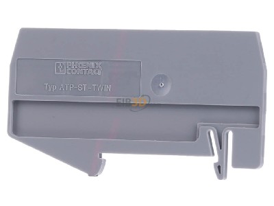 Front view Phoenix ATP-ST-TWIN End/partition plate for terminal block 
