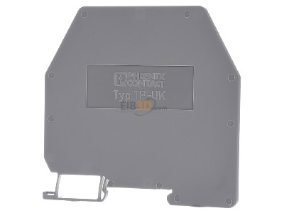 Front view Phoenix TP-UK End/partition plate for terminal block 
