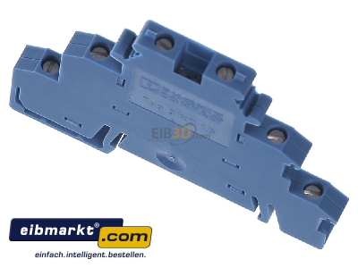 View up front Phoenix Contact DIKD 1,5 BU Sensor/actuator terminal block 3-p 6,2mm
