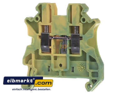 Front view Phoenix Contact UT 2,5-PE Ground terminal block 1-p 5,2mm - 
