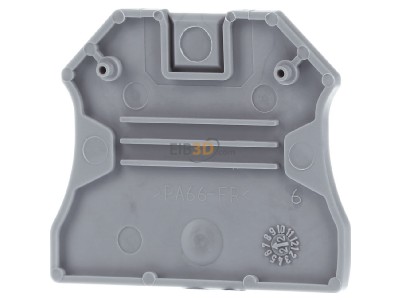 Front view Phoenix D-UT 2,5/10 End/partition plate for terminal block 
