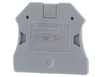 Back view Phoenix D-UT 2,5/10 End/partition plate for terminal block 
