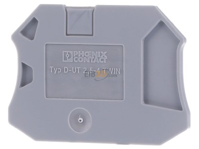 Front view Phoenix D-UT 2,5/4-TWIN End/partition plate for terminal block 
