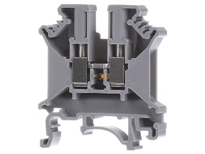 Front view Phoenix UK 5 N Universal terminal block, 2 terminals for 0.2 ... 4mm, gray, UK 5N
