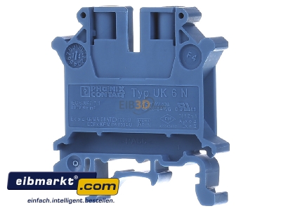 Back view Phoenix Contact UK  6 N BU Feed-through terminal block 8,2mm 57A
