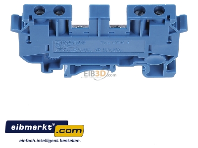 Top rear view Phoenix Contact UDK 4 BU Feed-through terminal block 6,2mm 32A 
