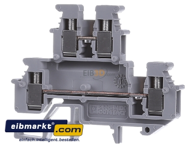 Front view Phoenix Contact MBKKB 2,5 Feed-through terminal block 5,2mm 24A
