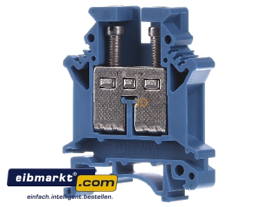 Front view Phoenix Contact UK 16 BU Feed-through terminal block 10,2mm 65A
