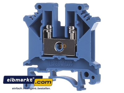 Front view Phoenix Contact UK  5 BU Feed-through terminal block 6,2mm 40A - UK 5 BU
