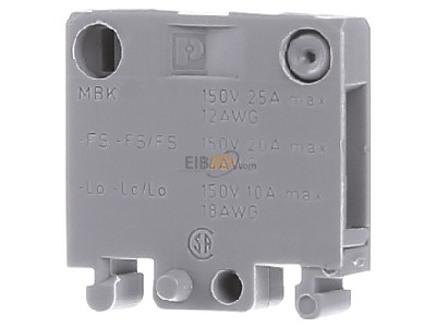 Front view Phoenix MBK Feed-through terminal block 5mm 17,5A 
