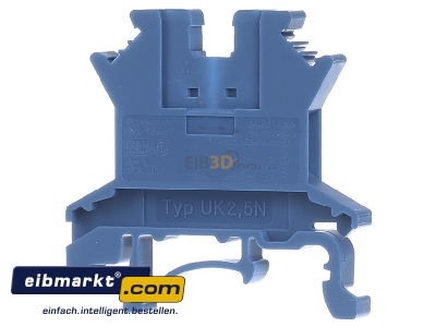Ansicht hinten Phoenix Contact UK  2,5 N BU Durchgangsklemme 0,2-4qmm B=5,2mm bl 