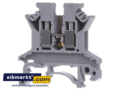 Frontansicht Phoenix Contact UK  2,5 N Durchgangsklemme 0,2-4qmm B=5,2mm gr 