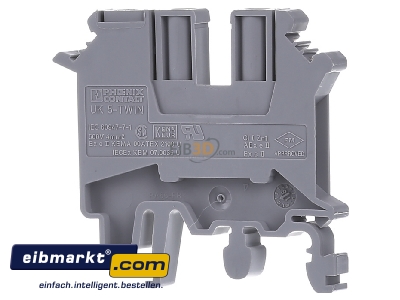 Ansicht hinten Phoenix Contact UK  5-TWIN Zwillingsklemme 0,2-4qmm B=6,2mm gr 