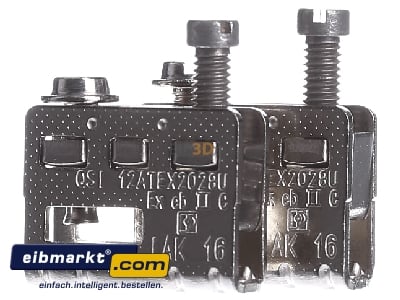 Front view Phoenix Contact IAK 16 Busbar terminal 16mm
