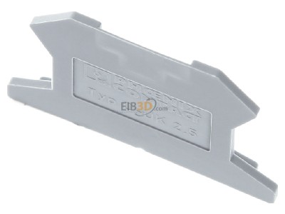 View up front Phoenix D-UK 2,5 End/partition plate for terminal block 
