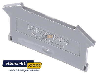 Top rear view Phoenix Contact D-UK  4/10 End/partition plate for terminal block
