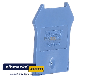 View on the right Phoenix Contact D-UK  4/10 BU End/partition plate for terminal block
