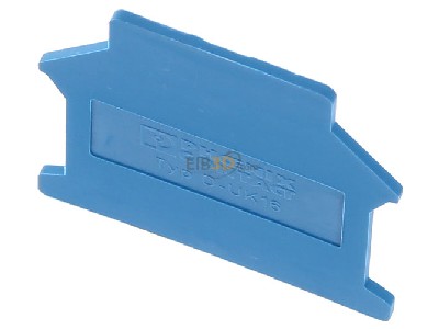 View up front Phoenix D-UK 16 BU End/partition plate for terminal block 
