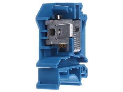 View on the left Phoenix UIKN 16 BU Neutral disconnect terminal block 12mm 
