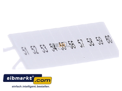 View on the left Phoenix Contact ZB 5,lgs:51-60 Label for terminal block 5,2mm white
