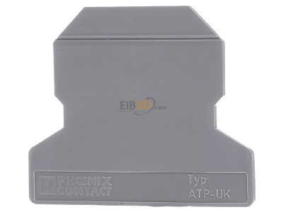Front view Phoenix ATP-UK End/partition plate for terminal block 
