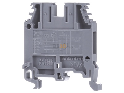 Back view ABB M 4/6 gr Feed-through terminal block 6mm 32A 
