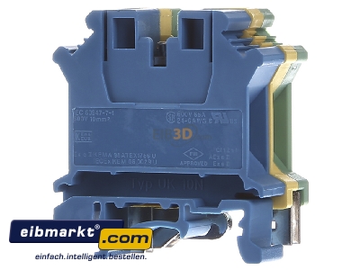 Back view Phoenix Contact UK 10 N-PE/N Ground terminal block 1-p 20,4mm 
