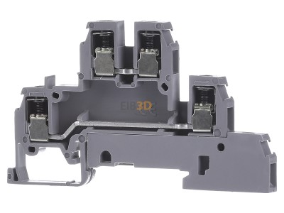 Front view ABB D4/6 LL gr Installation terminal block 6mm 30A 2-p 
