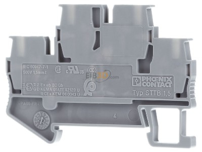 Ansicht hinten Phoenix STTB 1,5 Doppelstockklemme 0,08-1,5qmm B=4,2 gr 