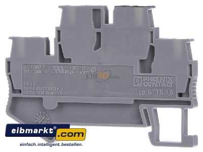 Back view Phoenix Contact STTB 1,5-PV Feed-through terminal block 4,2mm 17,5A
