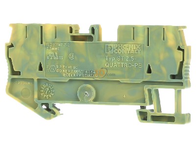 Ansicht hinten Phoenix ST 2,5-QUATTRO-PE Schutzleiterklemme 0,08-4qmm gn-ge 