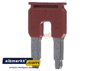 Front view Phoenix Contact FBS  2-16 Cross-connector for terminal block 2-p
