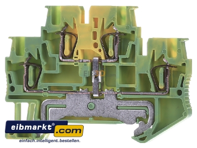 Frontansicht Phoenix Contact STTB 1,5-PE Schutzleiterklemme Federzug, gn/ge 