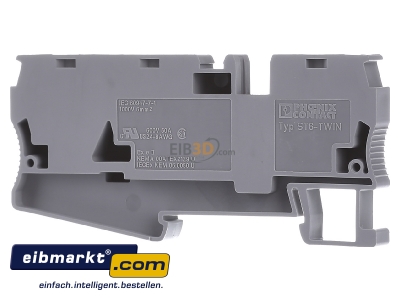 Ansicht hinten Phoenix Contact ST 6-TWIN Dreileiterklemme Zugfeder, gr 