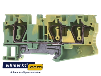 Front view Phoenix Contact ST 6-TWIN-PE Ground terminal block 1-p 8,2mm - 
