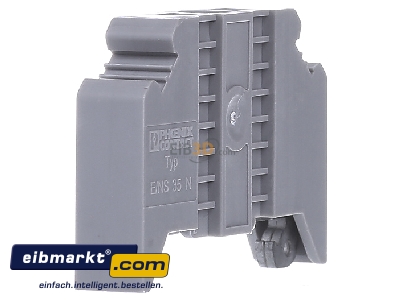 View on the left Phoenix Contact E/NS 35 N End bracket for terminal block screwable - 
